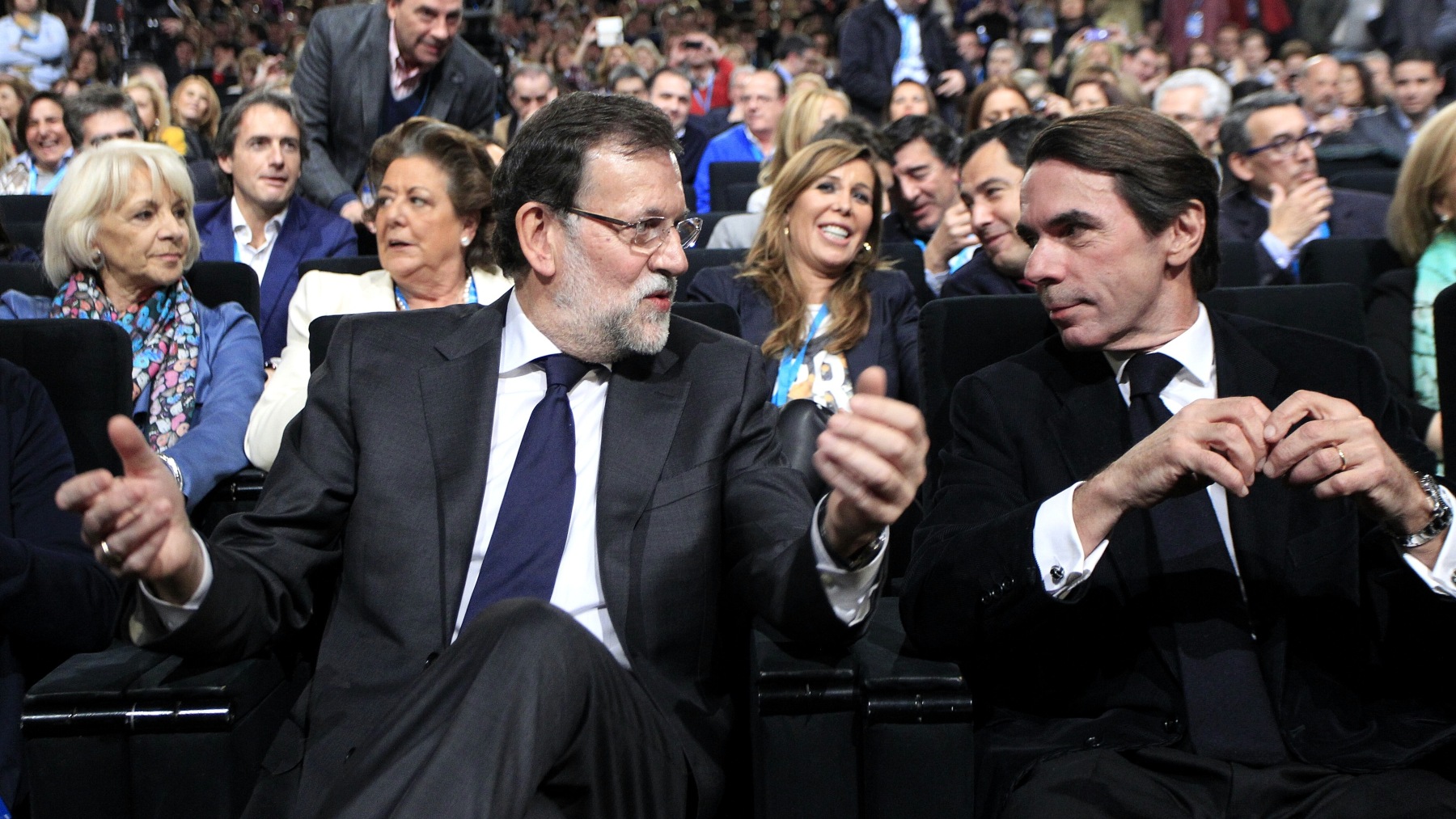 Los ex presidentes del Gobierno, Mariano Rajoy y José María Aznar (EP)