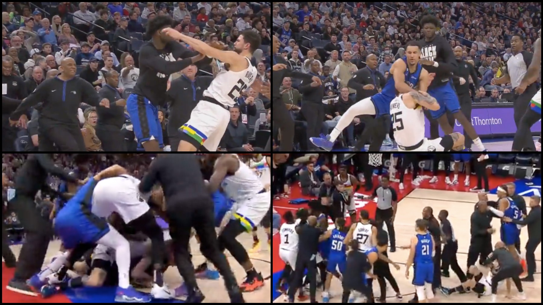 La brutal pelea en la NBA.