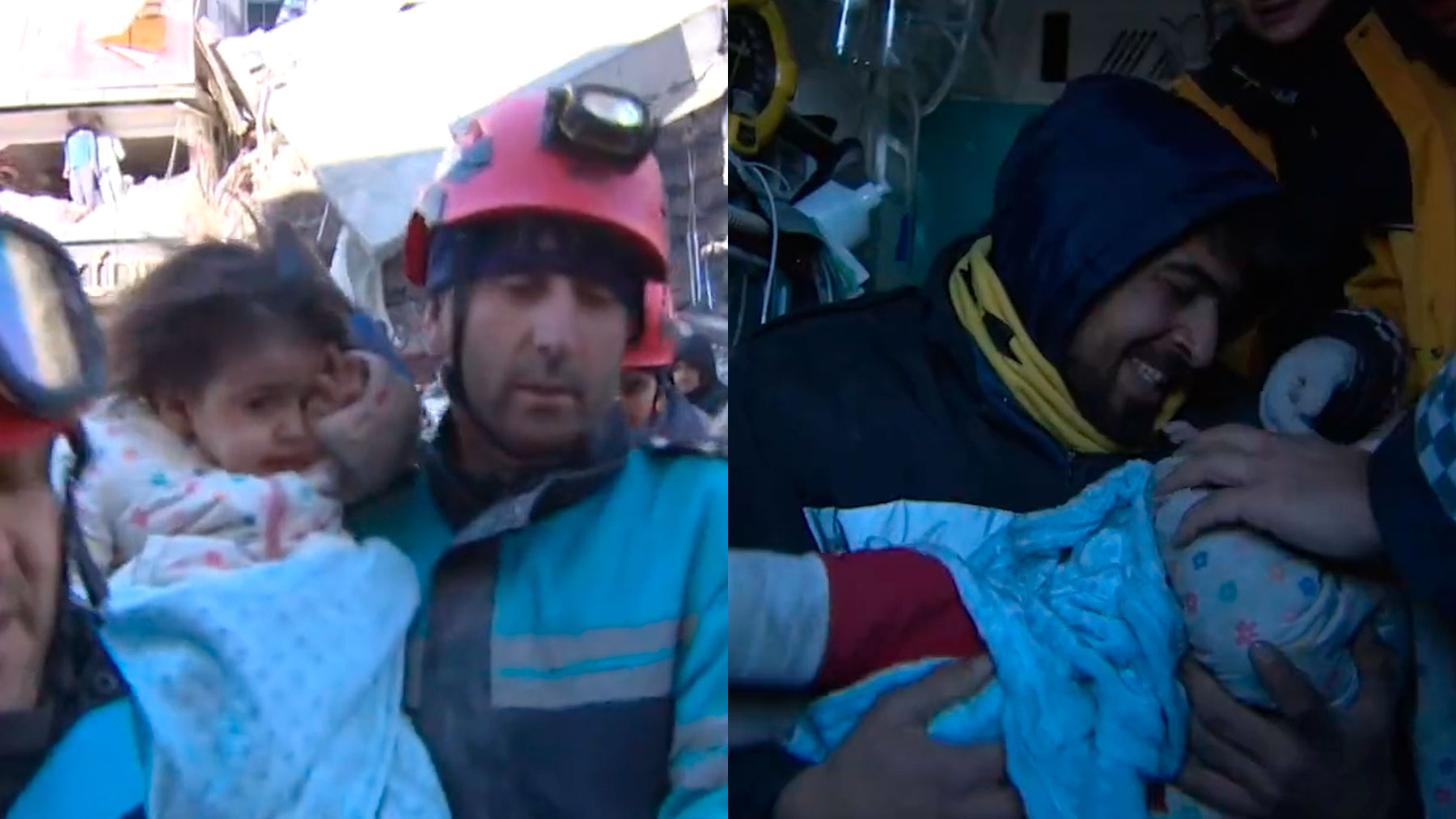 Rescatada una niña que llevaba 56 horas bajo los escombros en Turquía