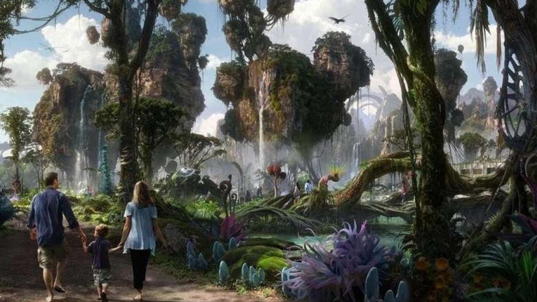 diseño de la ambientación de Avatar en el parque
