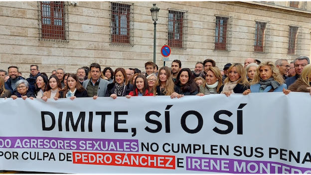 Mazón y Catalá, este sábado, en la concentración del PP valenciano.