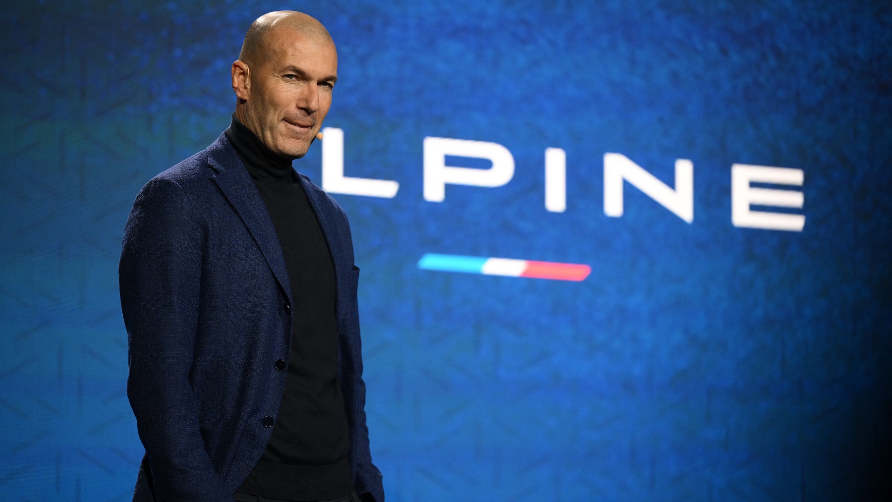 Zinedine Zidane en la presentación de Alpine. (AFP)