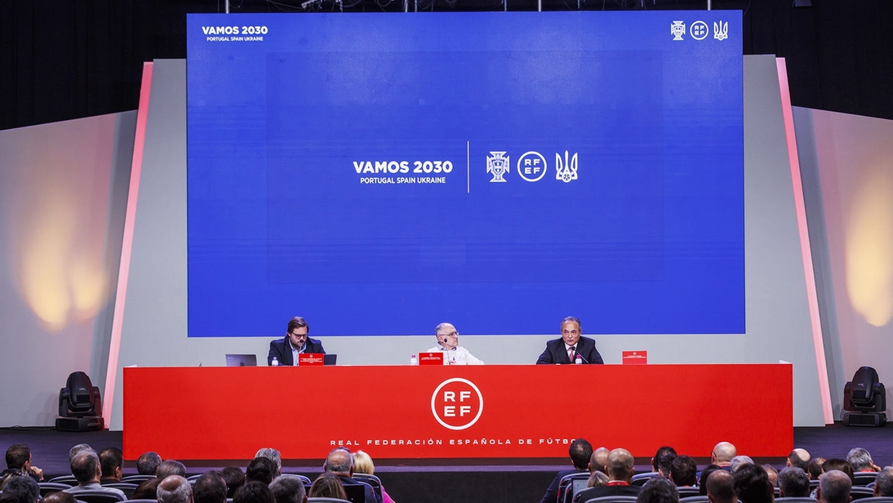 Reunión con las aspirantes españolas a ser sede de la candidatura para el Mundial de 2030 (Europa Press)