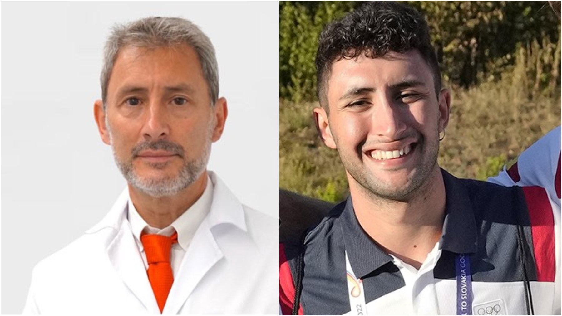Ángel Basas y su hijo.