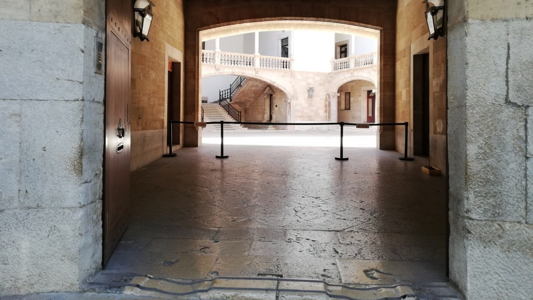 El patio de la Audiencia Provincial de Baleares.