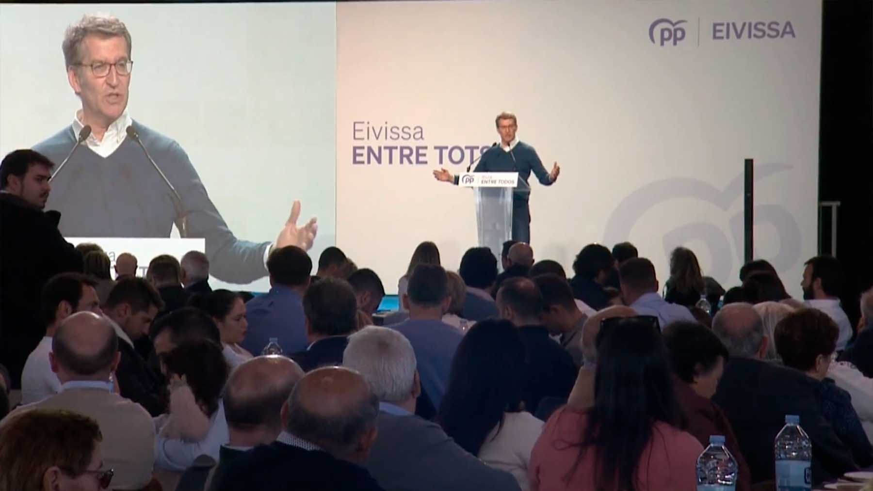 Alberto Núñez Feijóo en Ibiza.