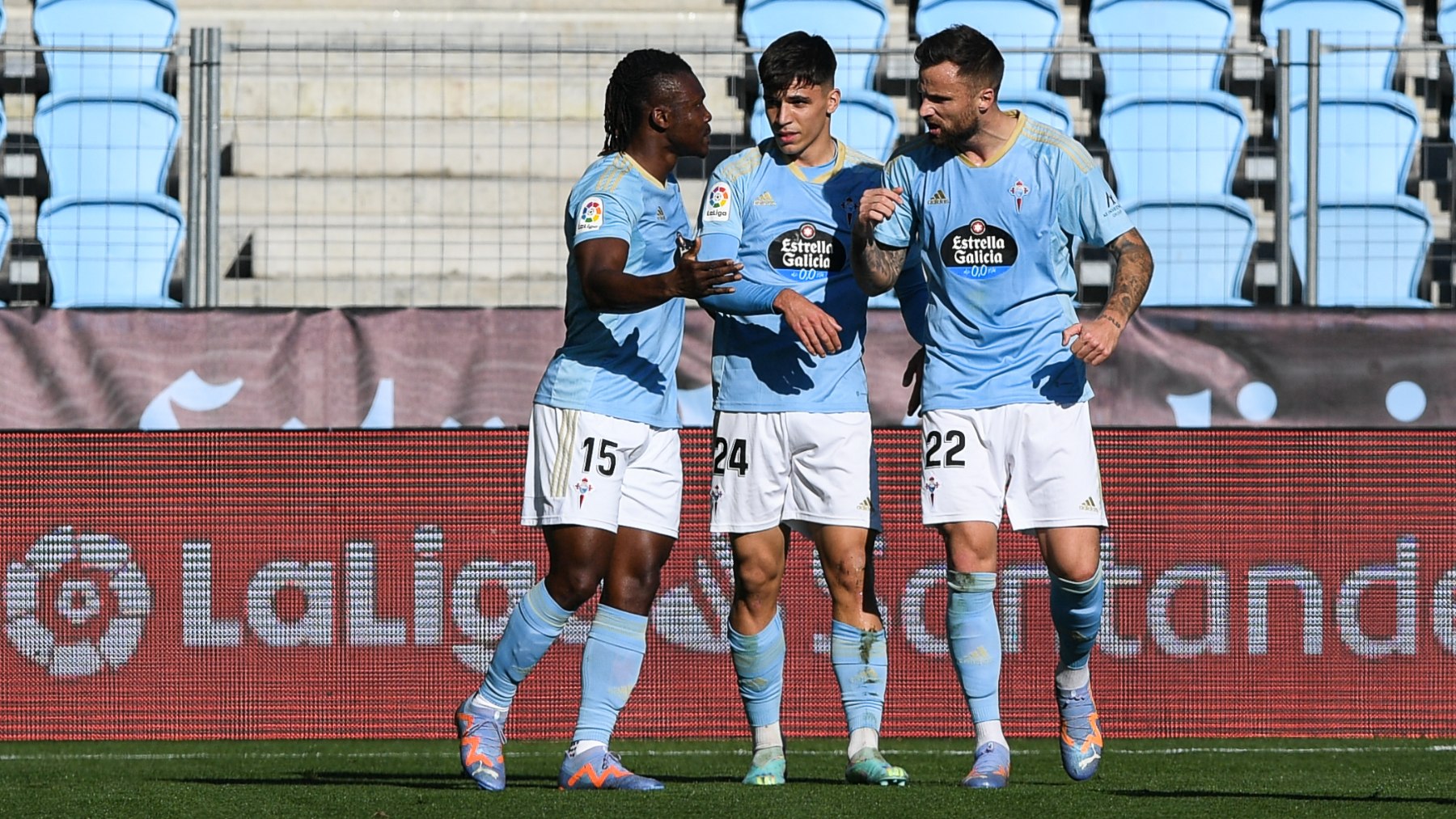Gabri Veiga celebrando un gol junto a sus compañeros (Getty)