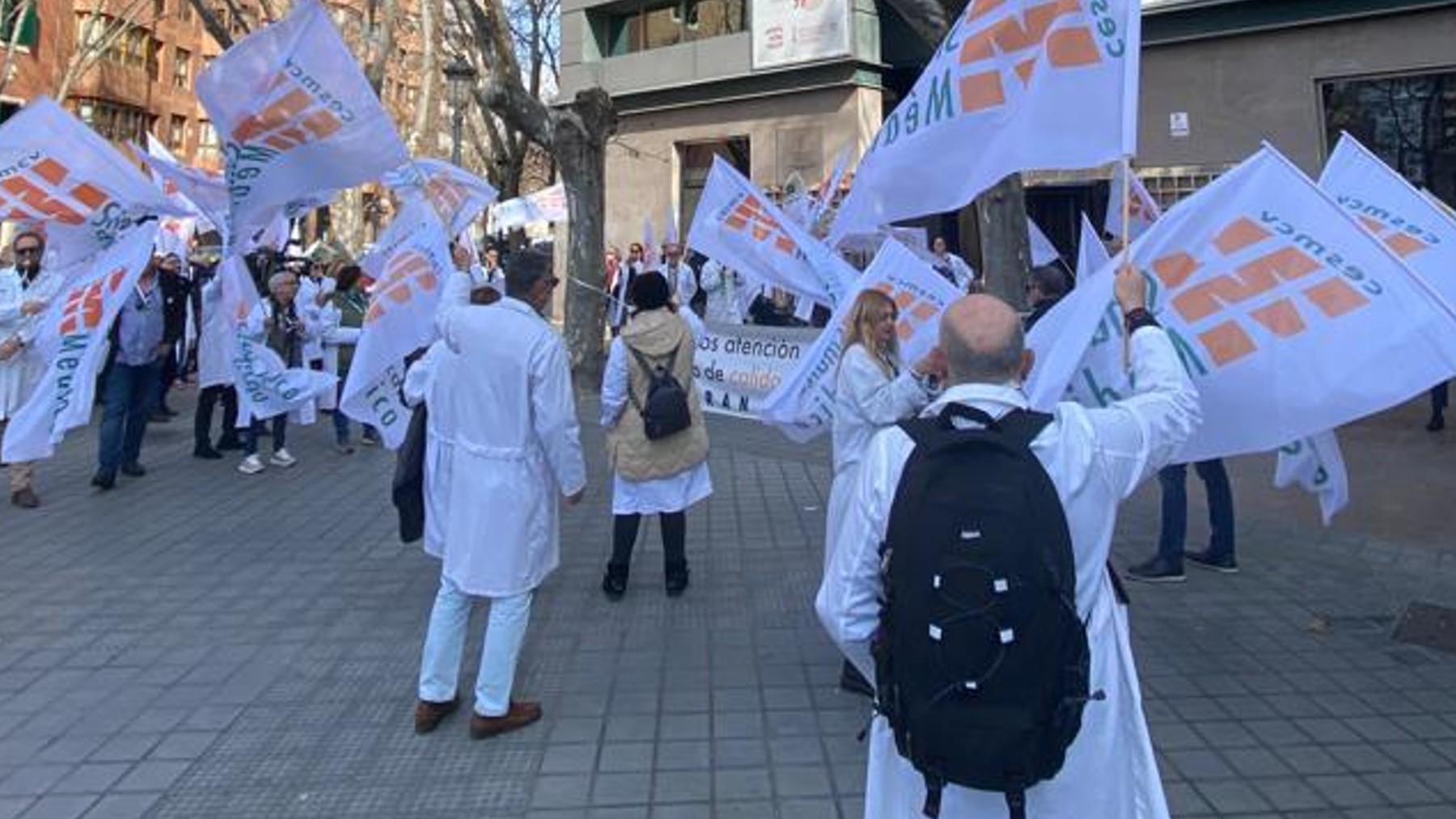 Una reciente movilización del sindicato médico CESM-CV, ante la Consejería de Sanidad valenciana.
