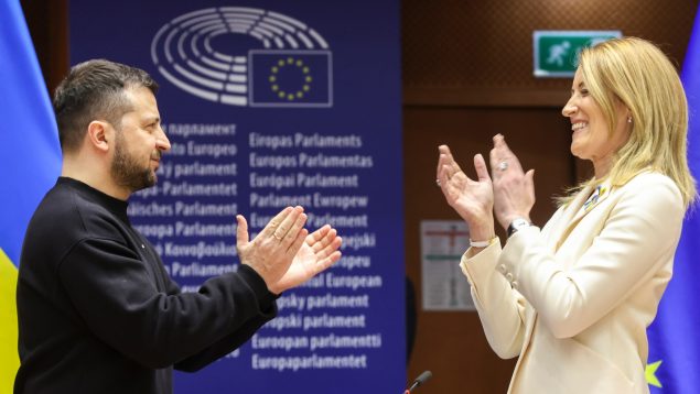 La presidenta del Parlamento Europeo viaja por sorpresa a Kiev