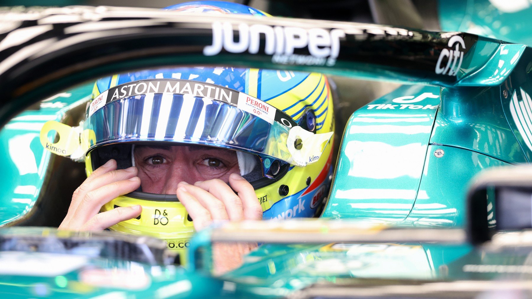 Fernando Alons, en el Aston Martin. (Getty)