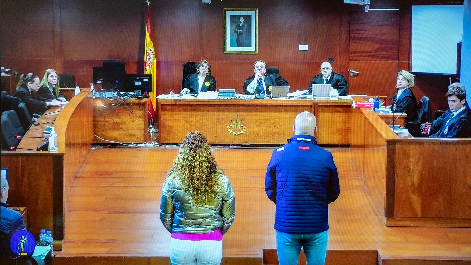 Constantin Dumitru y Priscila Lara Guevara en la Audiencia Provincial de Cáceres (Foto: Europa Press – Carlos Criado).