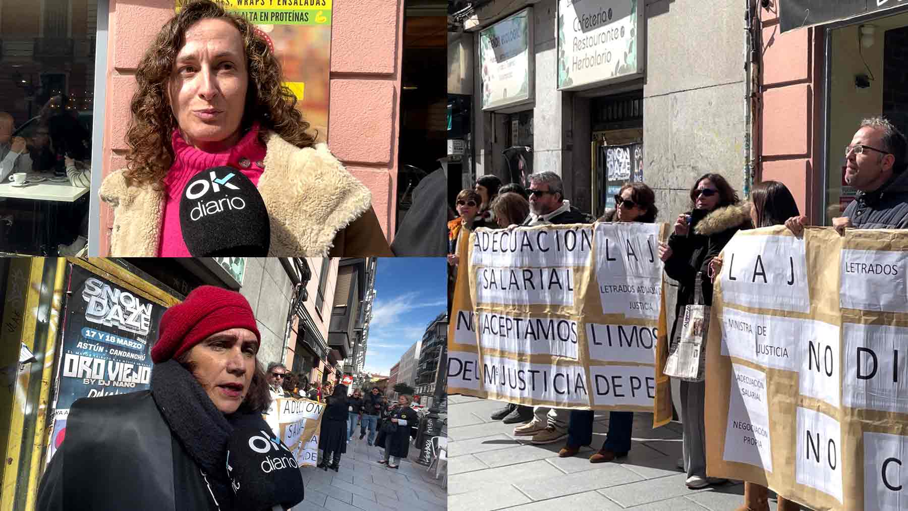 Letrados de la Administración de Justicia manifestándose en Madrid.