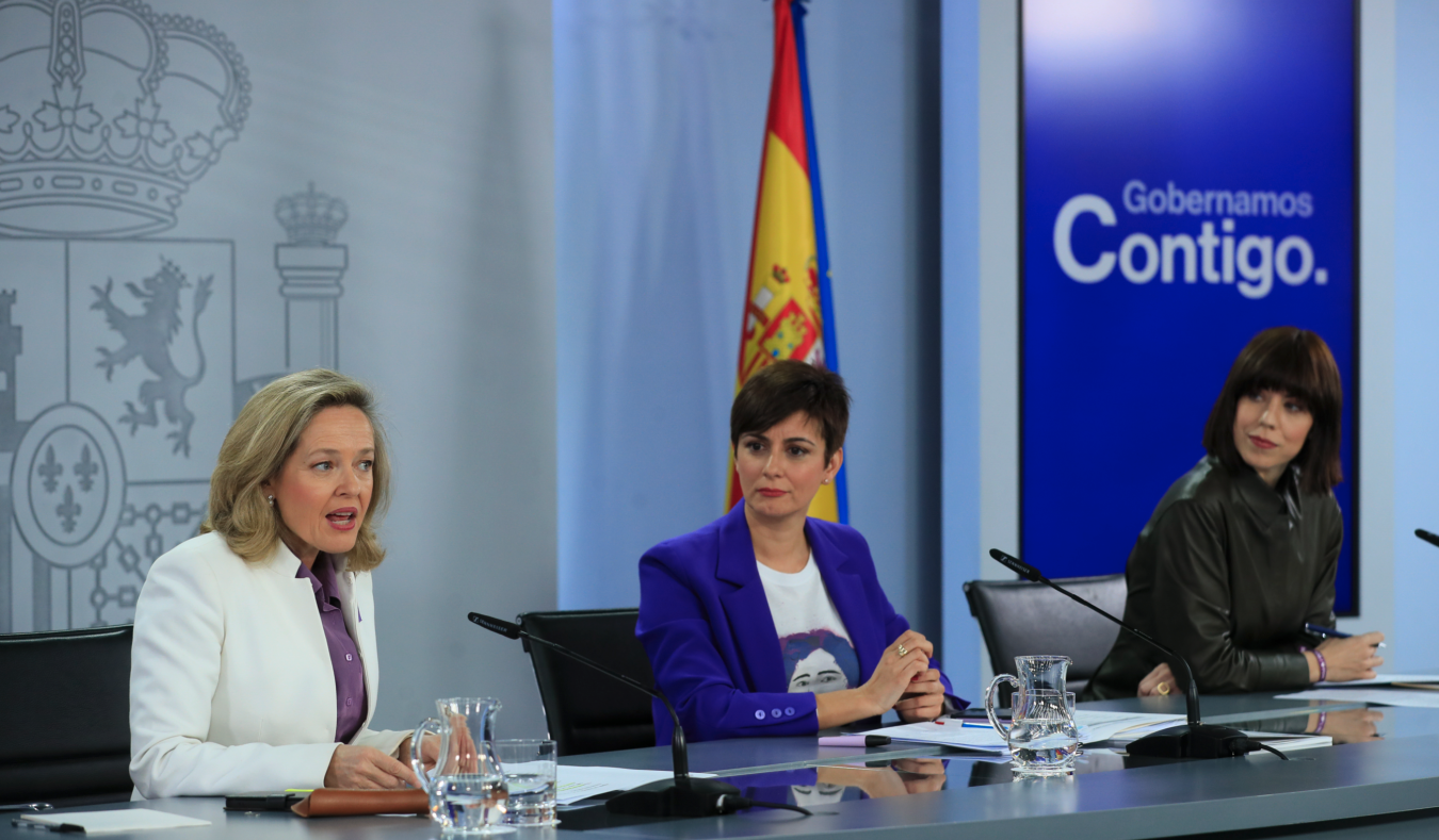 Nadia Calviño, Isabel Rodríguez y Diana Morant.