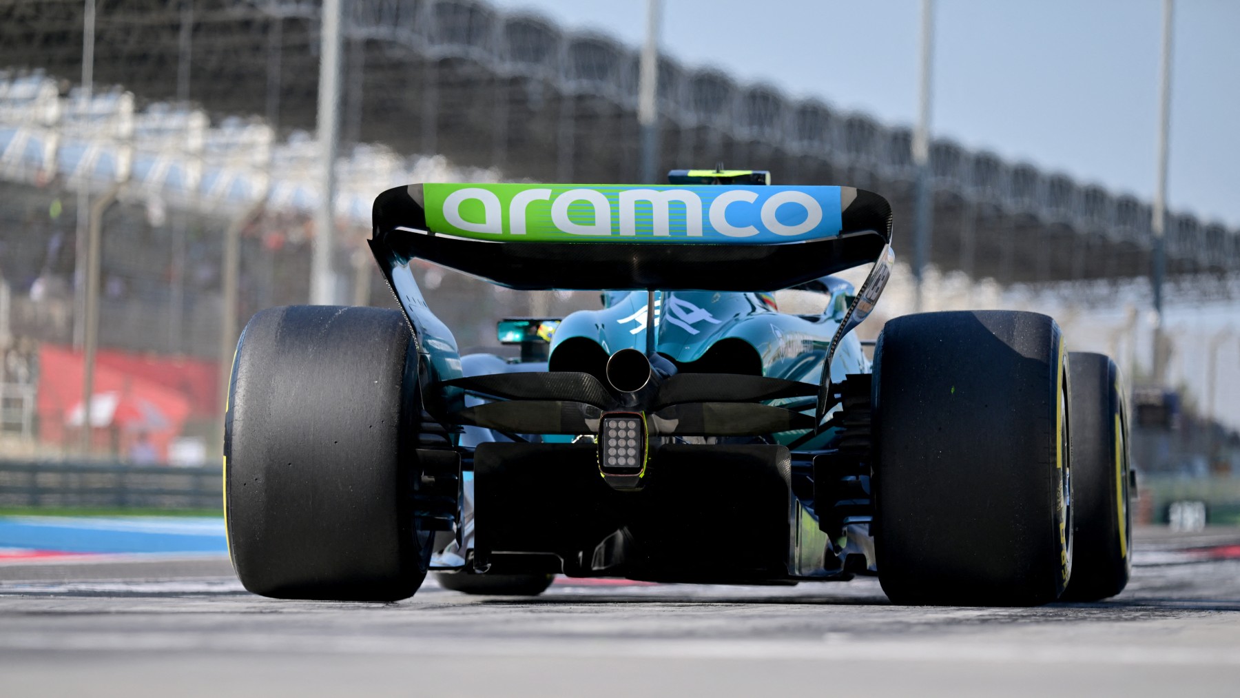 Aramco, patrocinador global de la Fórmula 1 y de Aston Martin. (AFP)