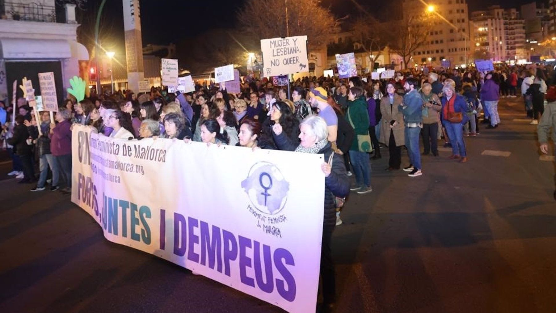 La manifestación considerada oficial del 8M celebrada en Palma.