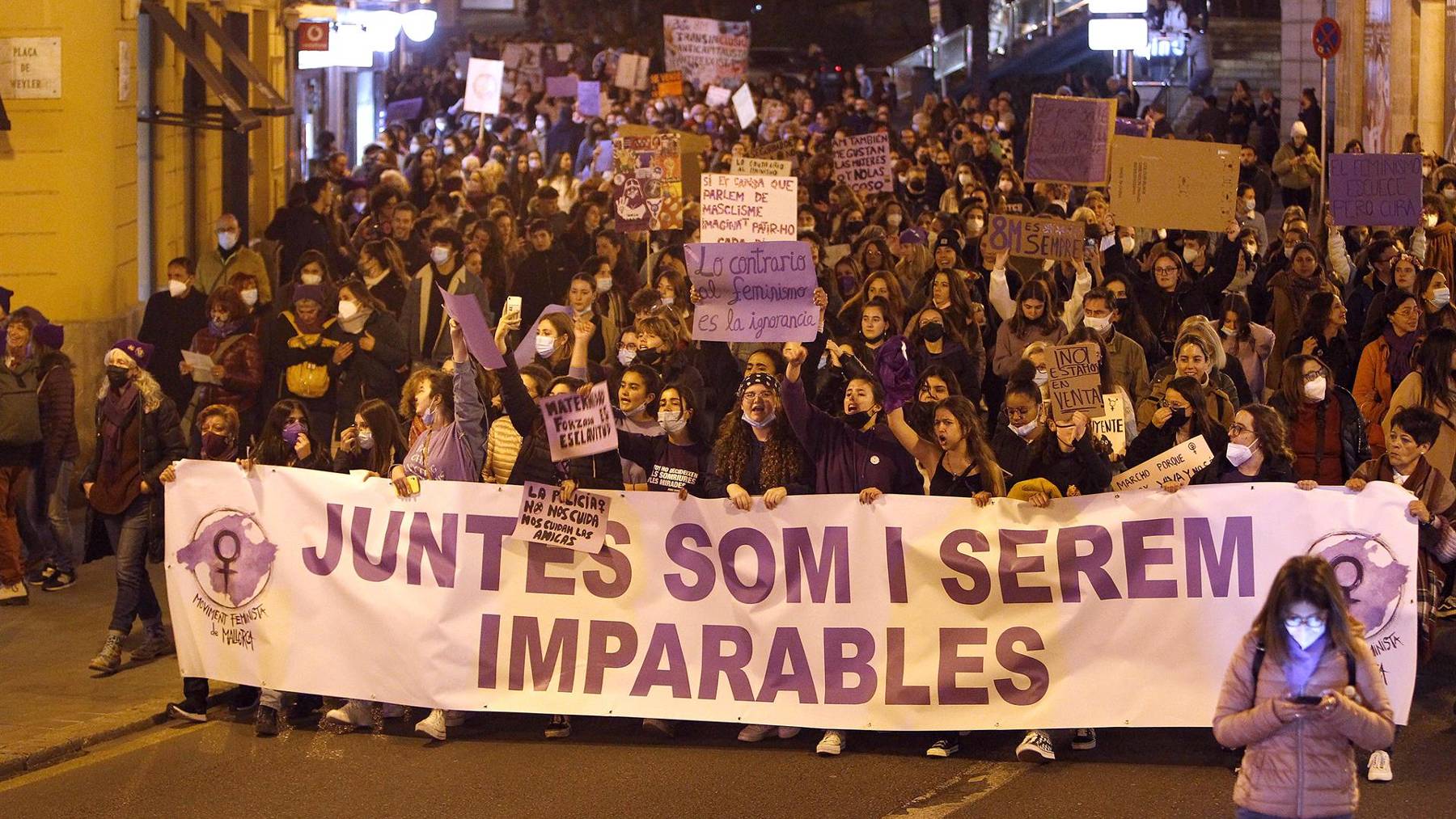 Manifestación en Palma del pasado año con motivo del 8M.