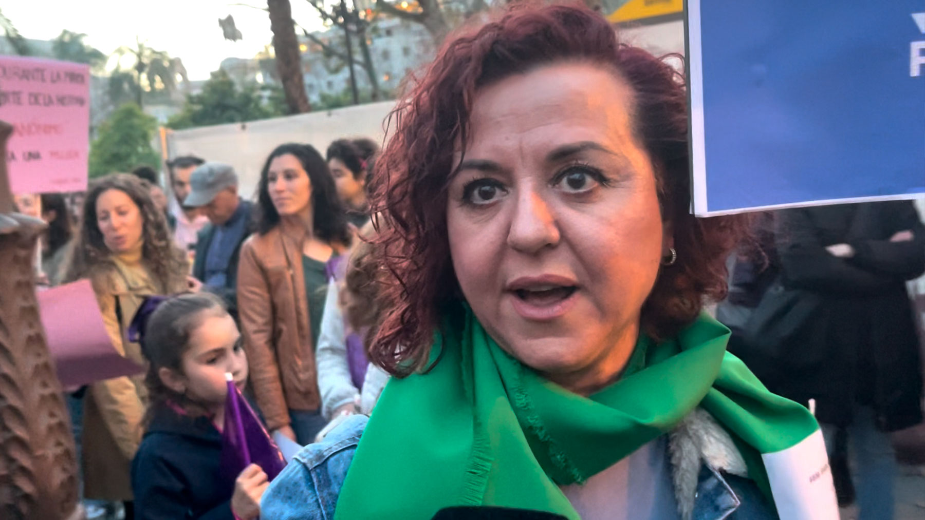 Manifestante del 8M en Sevilla.