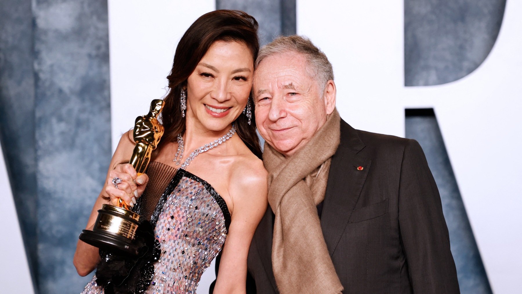 Michelle Yeoh y Jean Todt. (AFP)