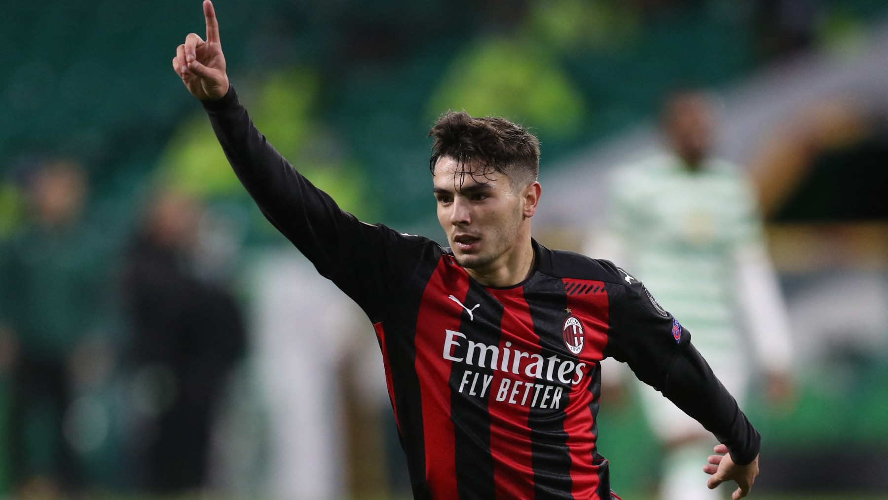 Brahim celebra un gol con el Milan. (AFP)