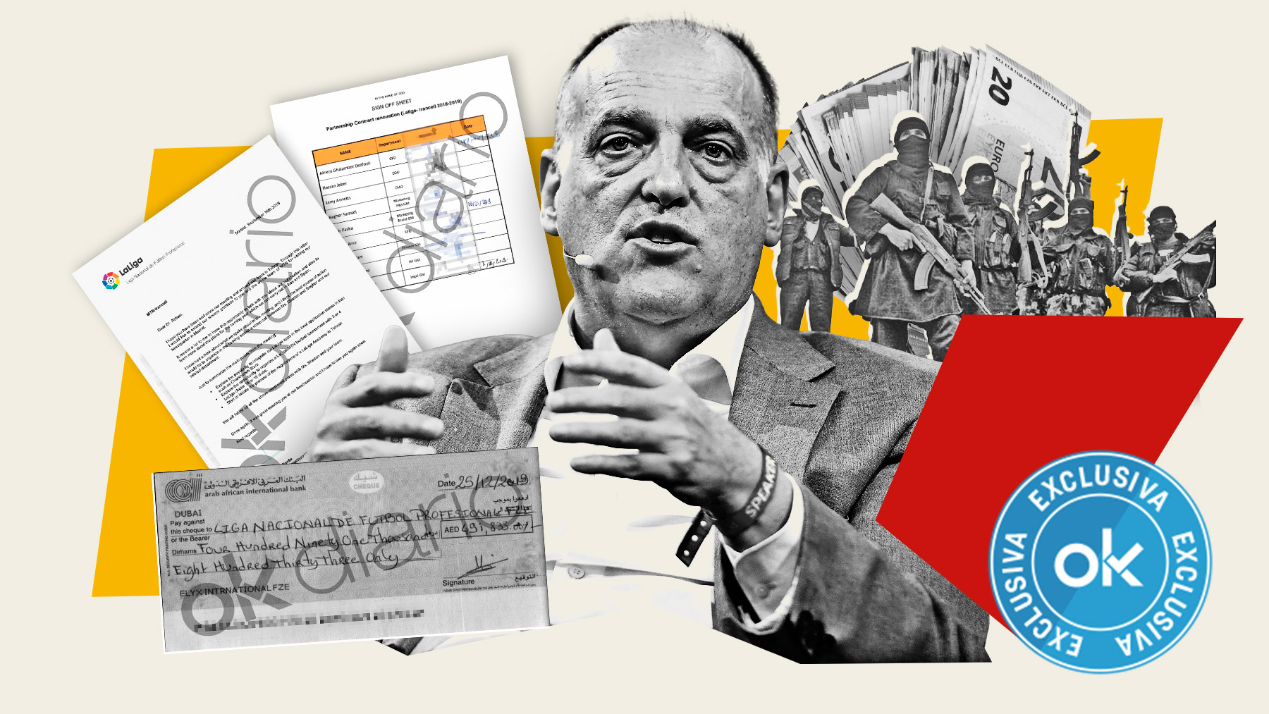 Javier Tebas y el cheque de Dubai.