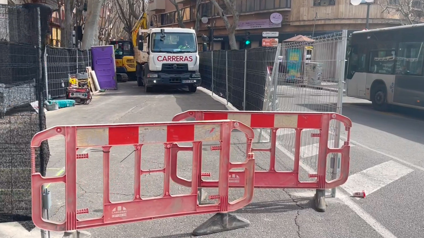Comienzan las obras en la calle Jaume III de Palma que durarán todo el mes de marzo
