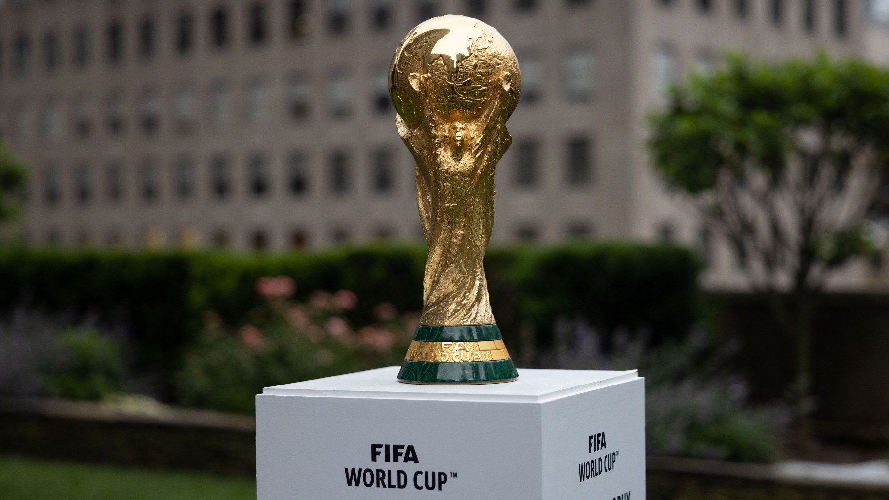 Trofeo de la Copa del Mundo. (AFP)