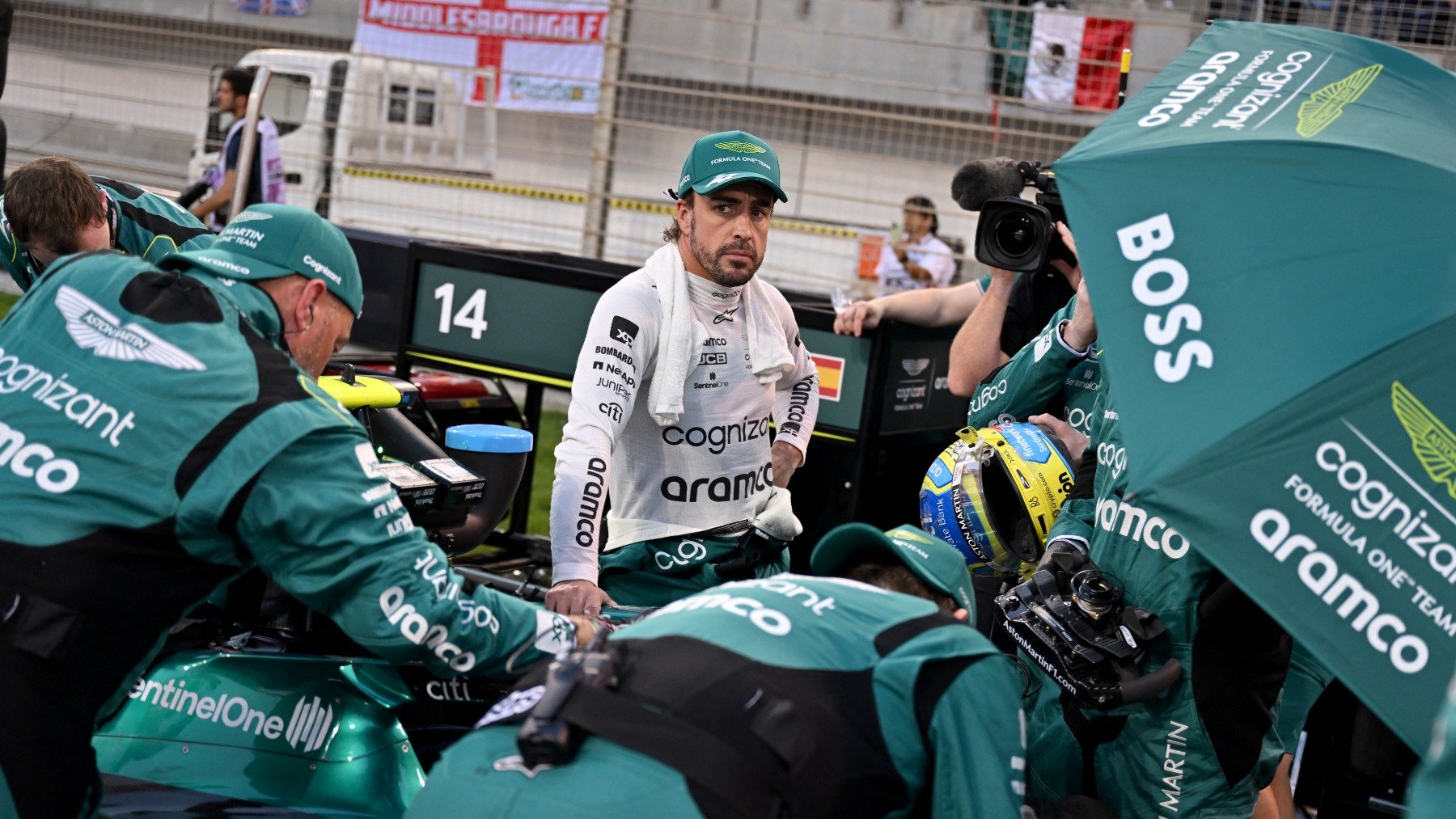 Fernando Alonso en Bahrein. (AFP)