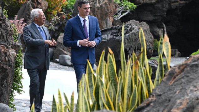 Costa y Sánchez este miércoles en los Jameos del Agua (Lanzarote).