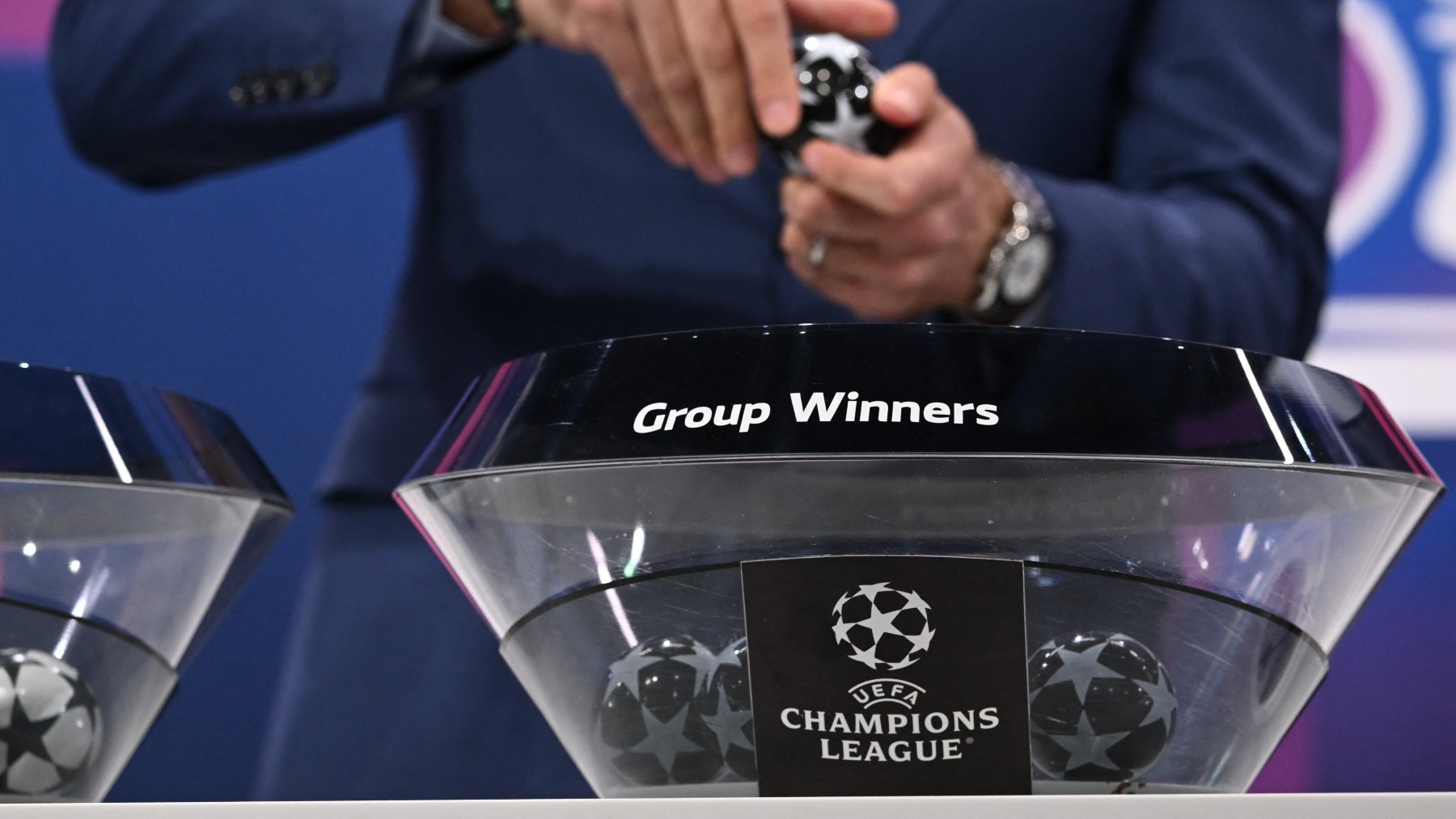 Imagen de un sorteo de la Champions League. (AFP)