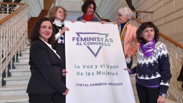 Miembros del partido Feministas al Congreso.