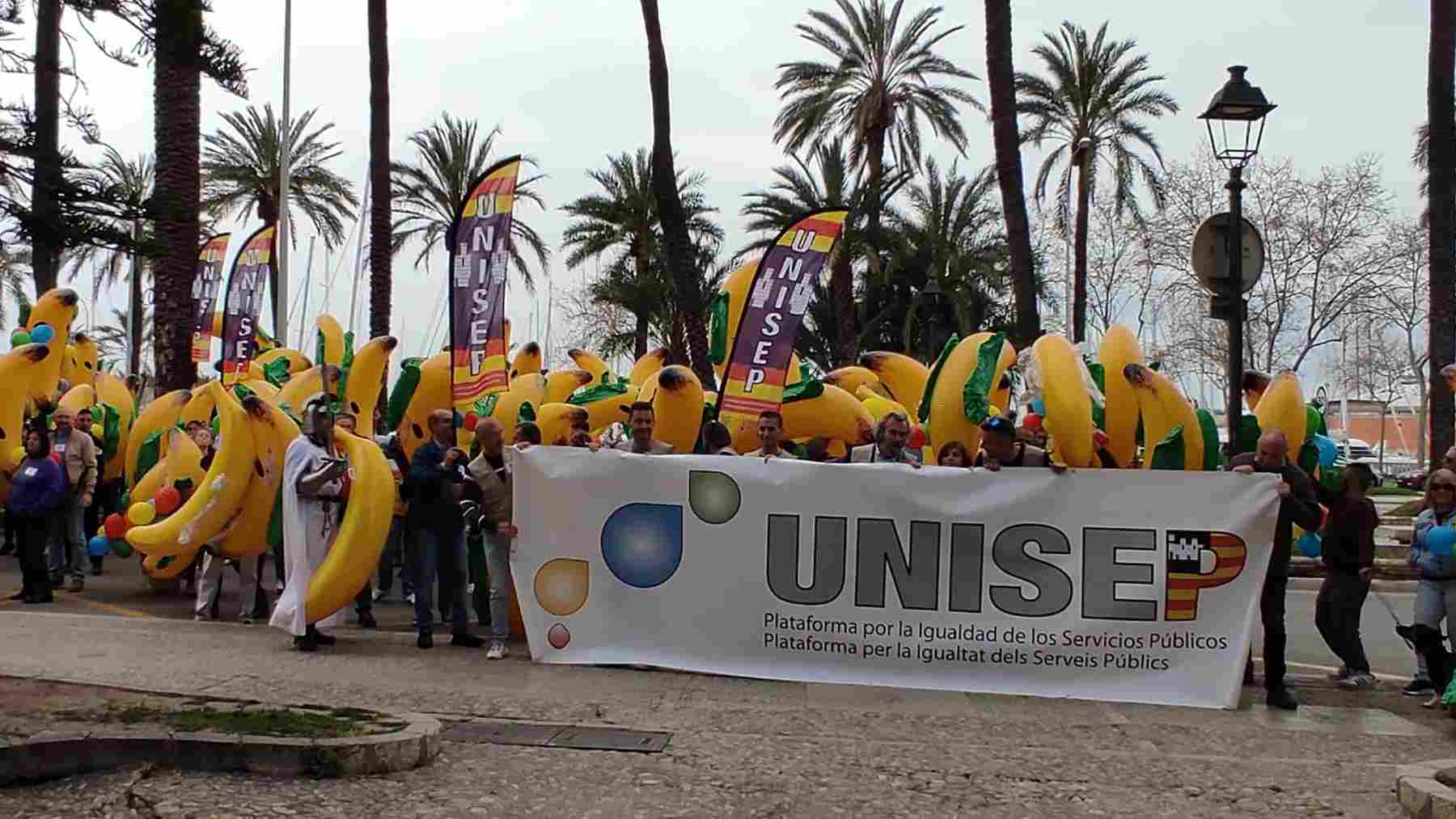 Imagen de la manifestación de funcionarios celebrada en Palma.
