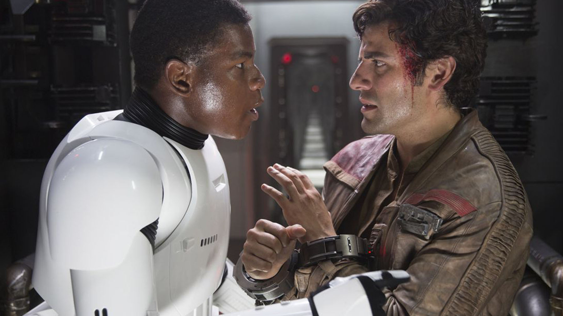 John Boyega y Oscar Isaac en ‘El despertar de la fuerza’ (Lucasarts)