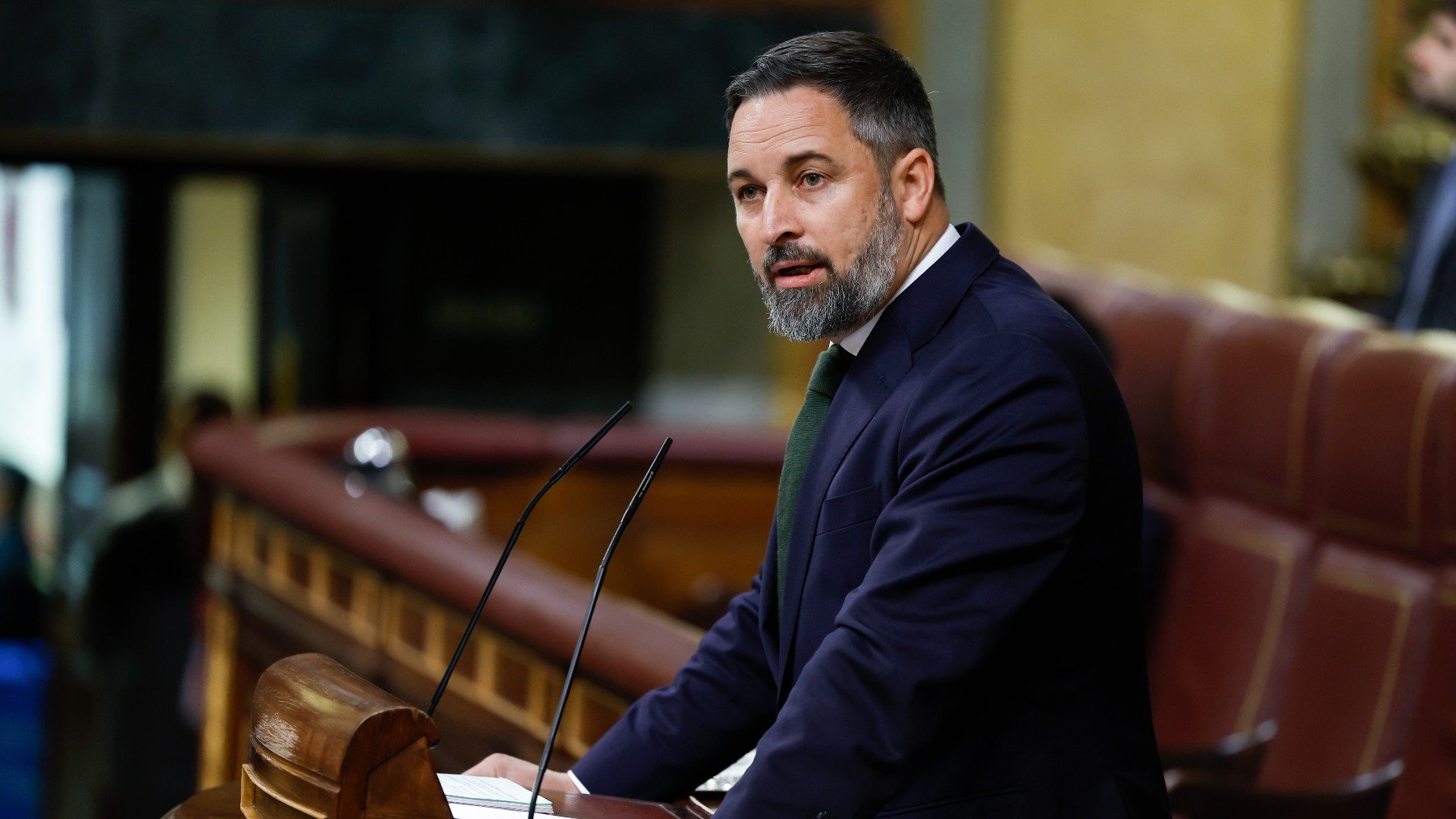 El presidente de Vox, Santiago Abascal. (Foto: EFE)