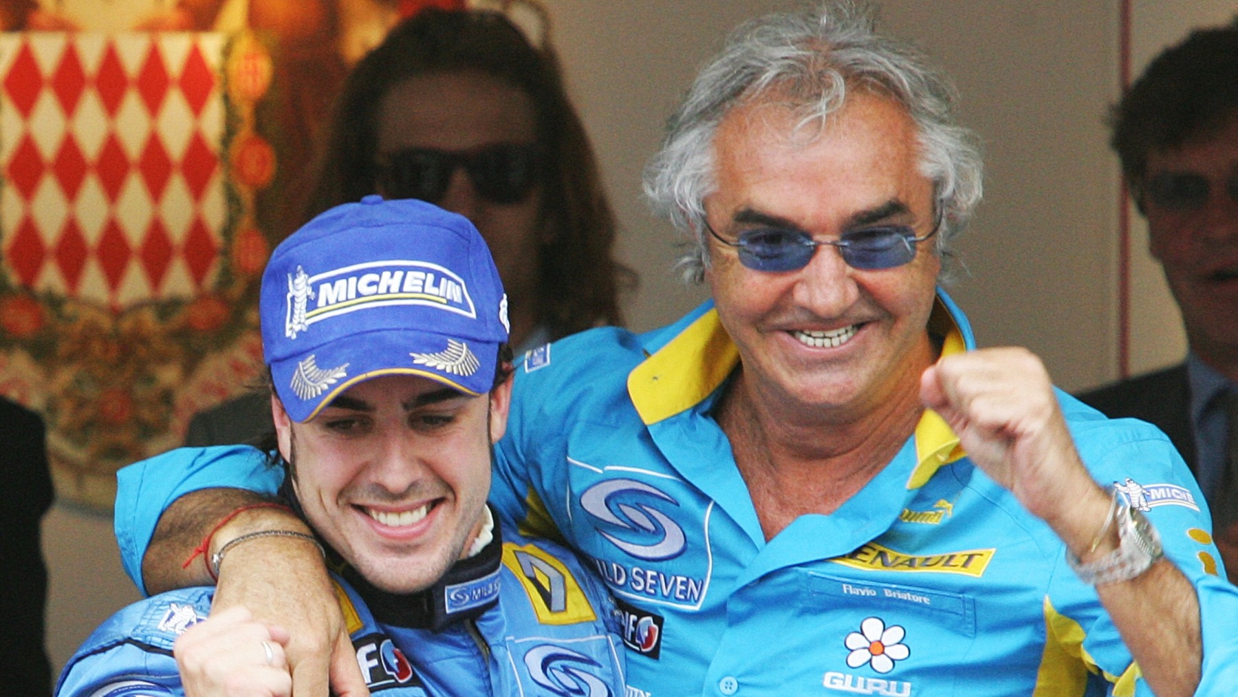 Briatore y Alonso en su etapa de Renault. (AFP)