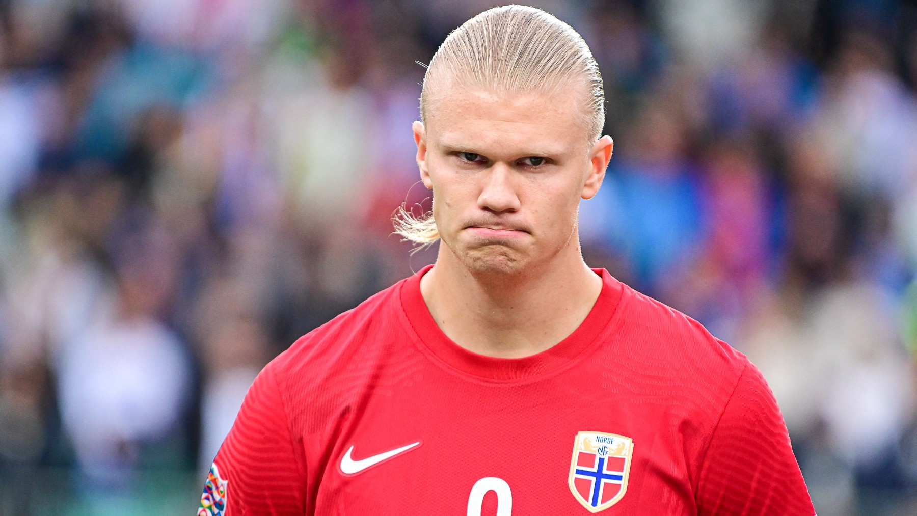 Haaland, en un partido con Noruega. (AFP)