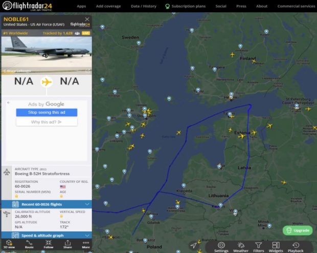 EEUU opera desde Morón los B-52 con capacidad nuclear que están desquiciando a los cazas de Putin