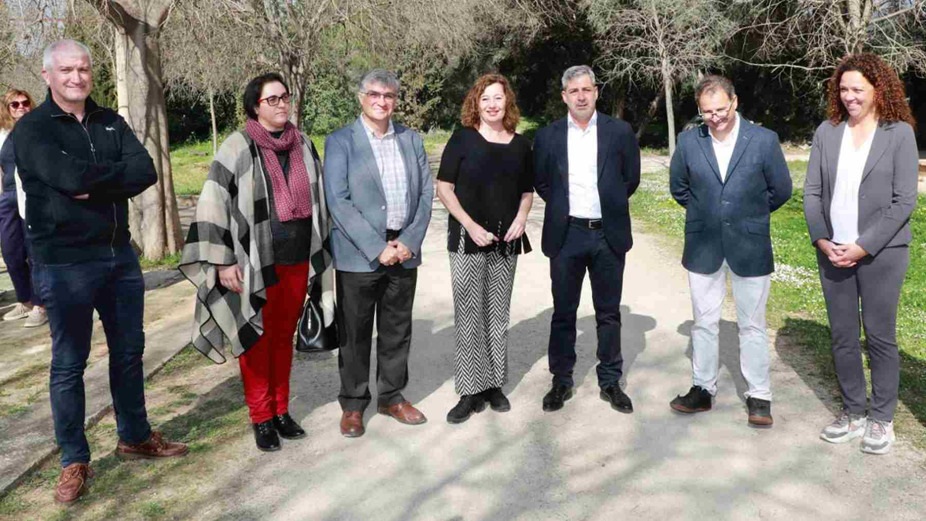 La presidenta del Govern, Francina Armengol, en la presentación hoy del macroparque solar.