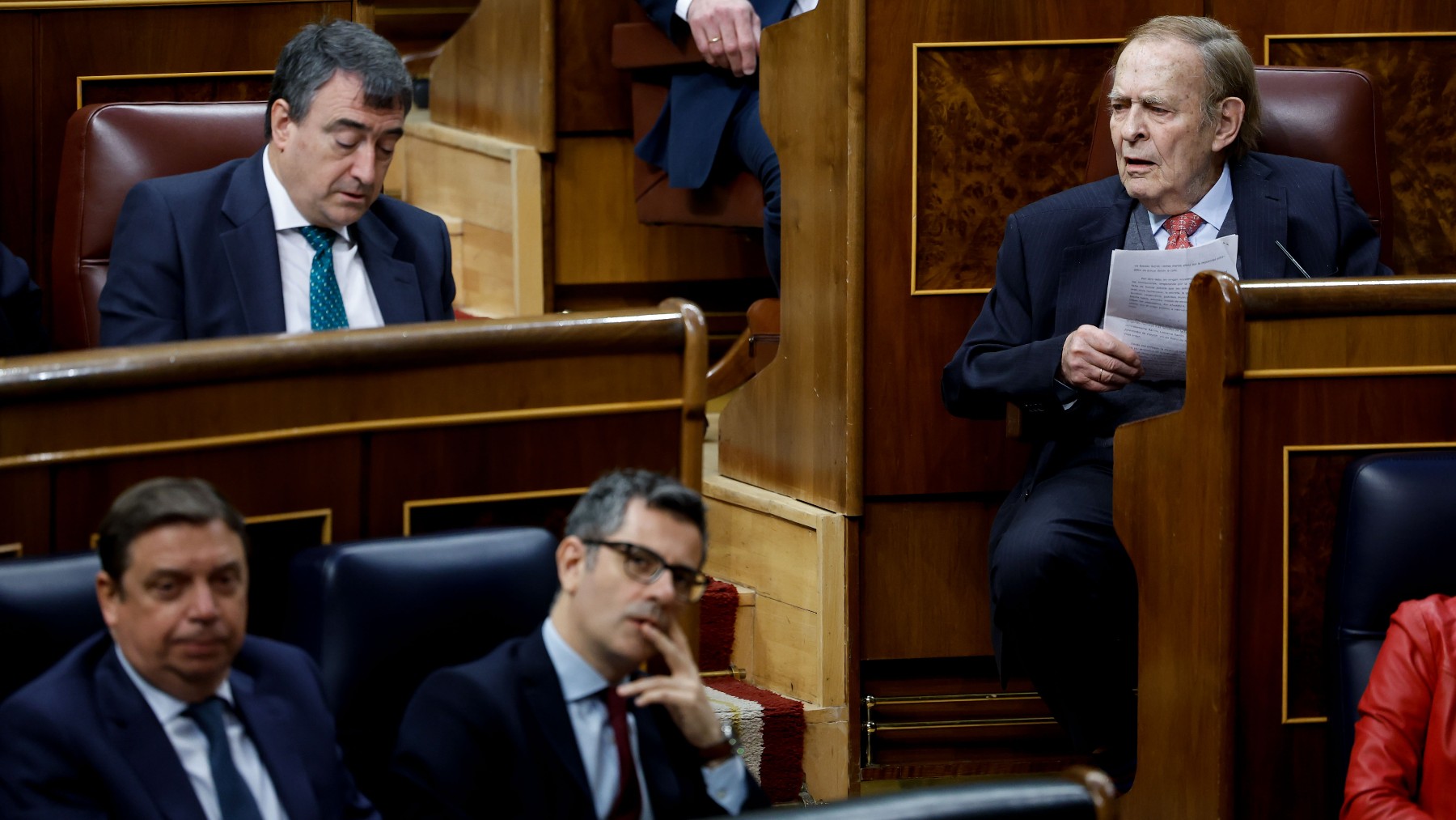 Ramón Tamames, en el Congreso de los Diputados.