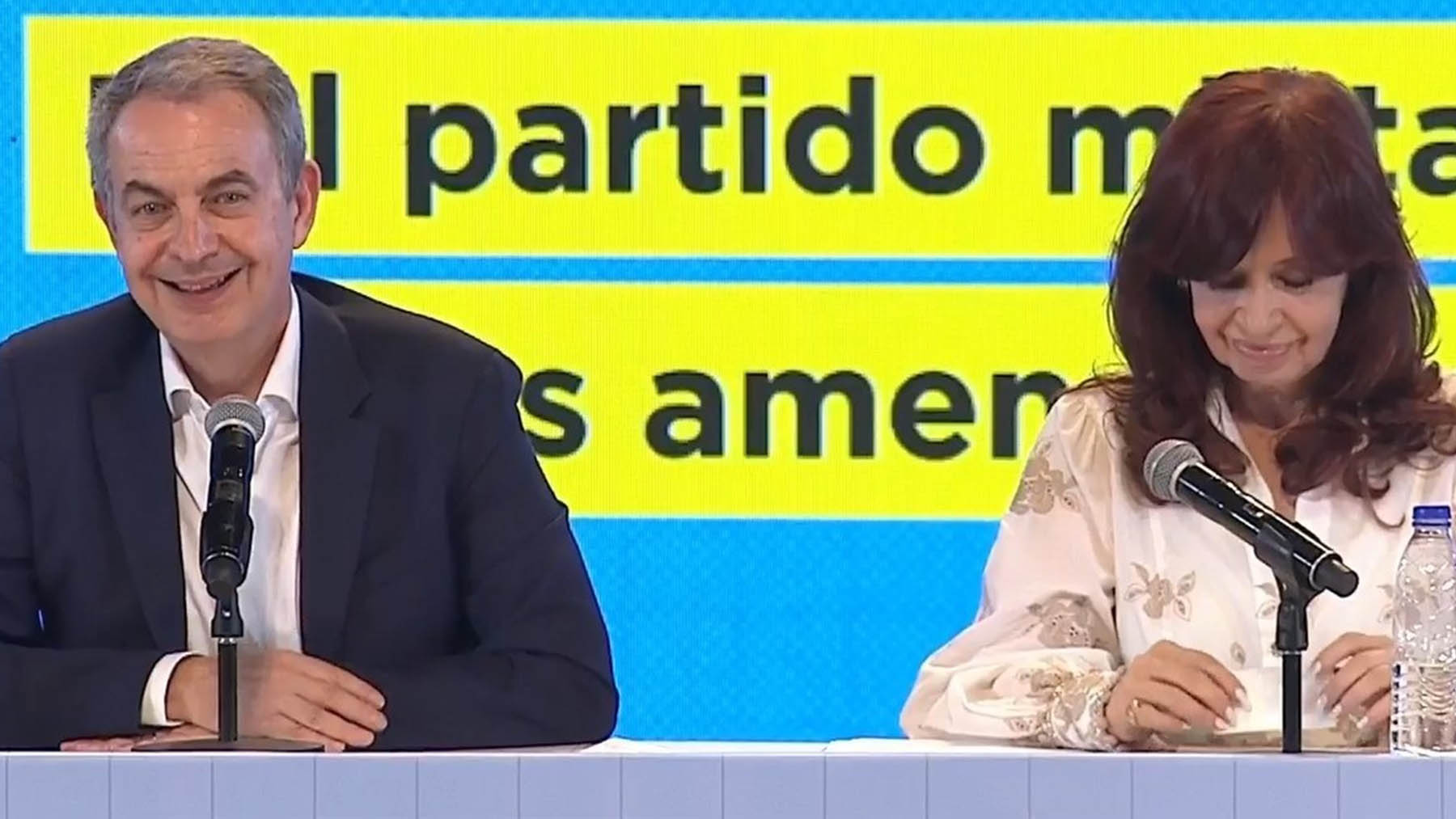 José Luis Rodríguez Zapatero y Cristina Fernández de Kirchner.