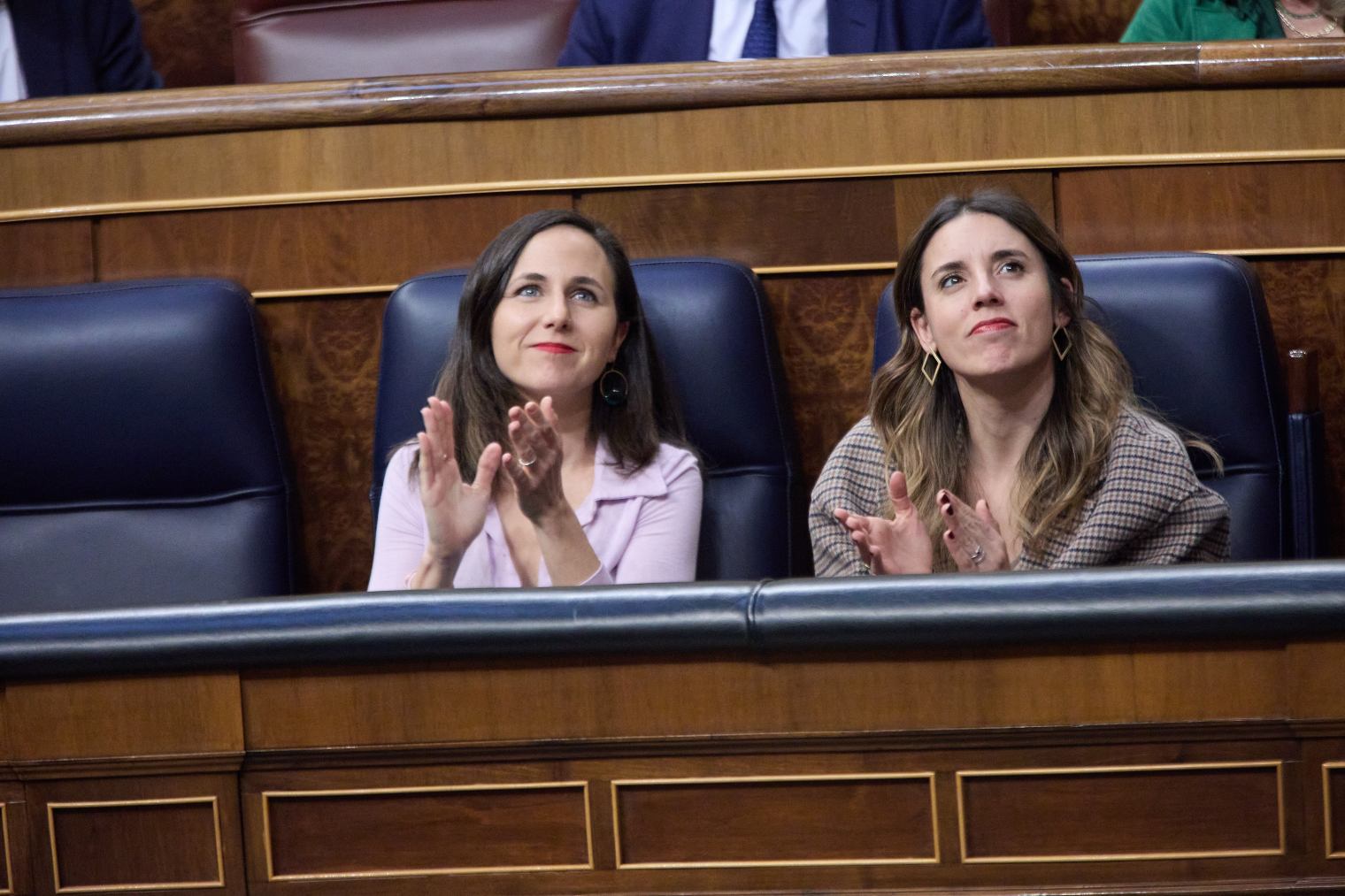 Ione Belarra e Irene Montero, en el Congreso.