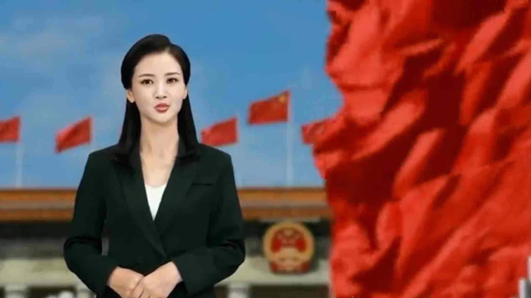La presentadora china creada por IA.