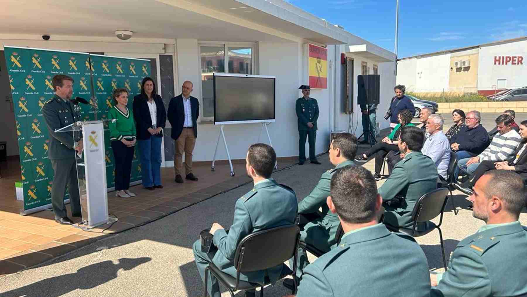 Acto de presentación del nuevo puesto principal de la Guadia Civil en Campos.