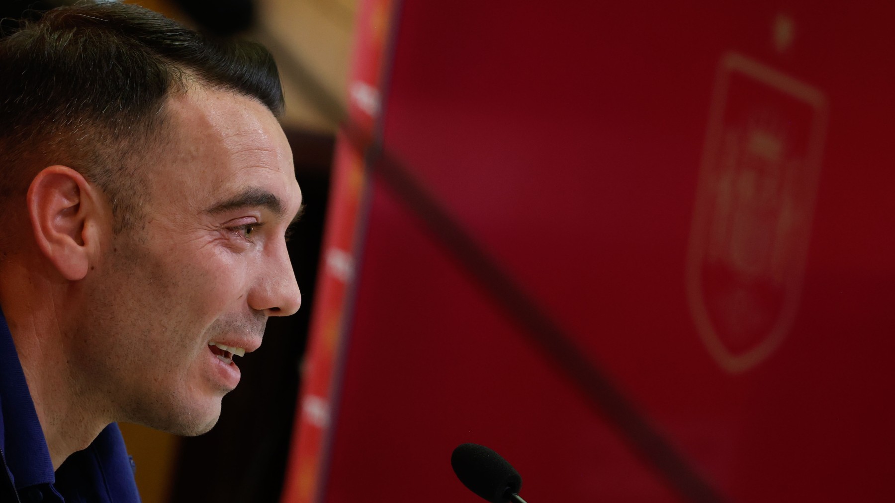 Iago Aspas, durante una rueda de prensa. (EFE)