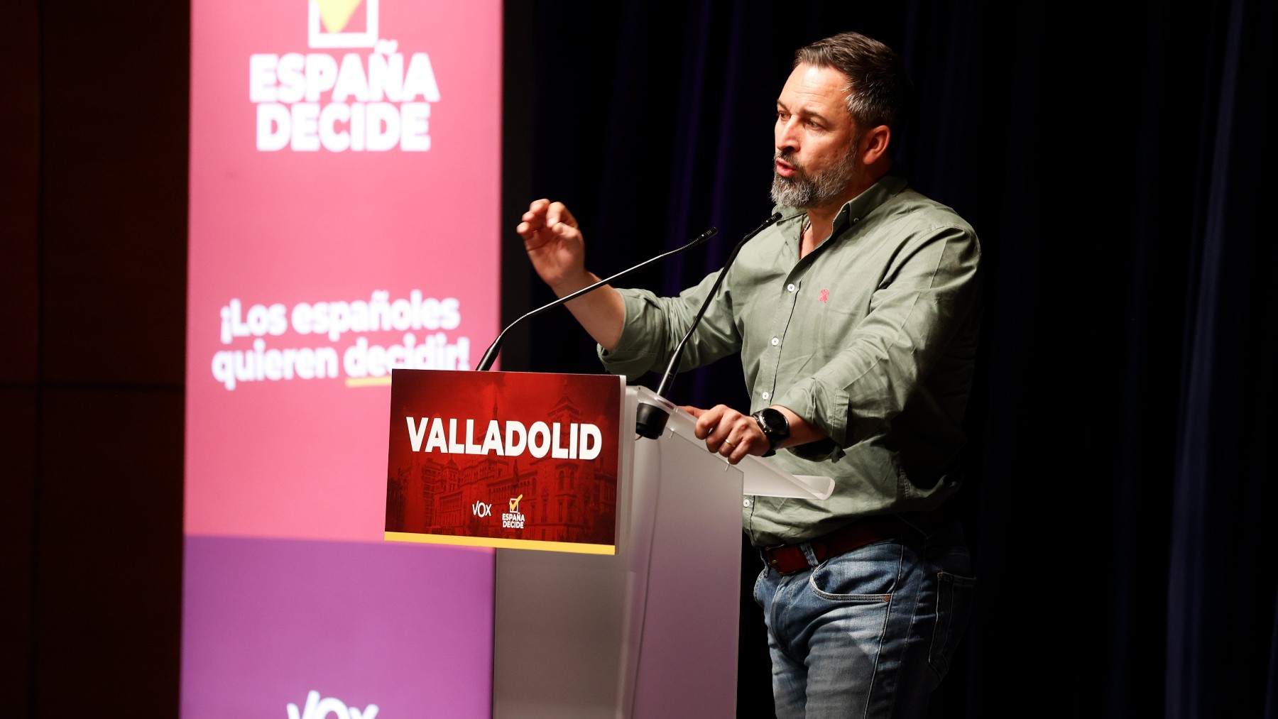 Santiago Abascal en Valladolid. (EP)