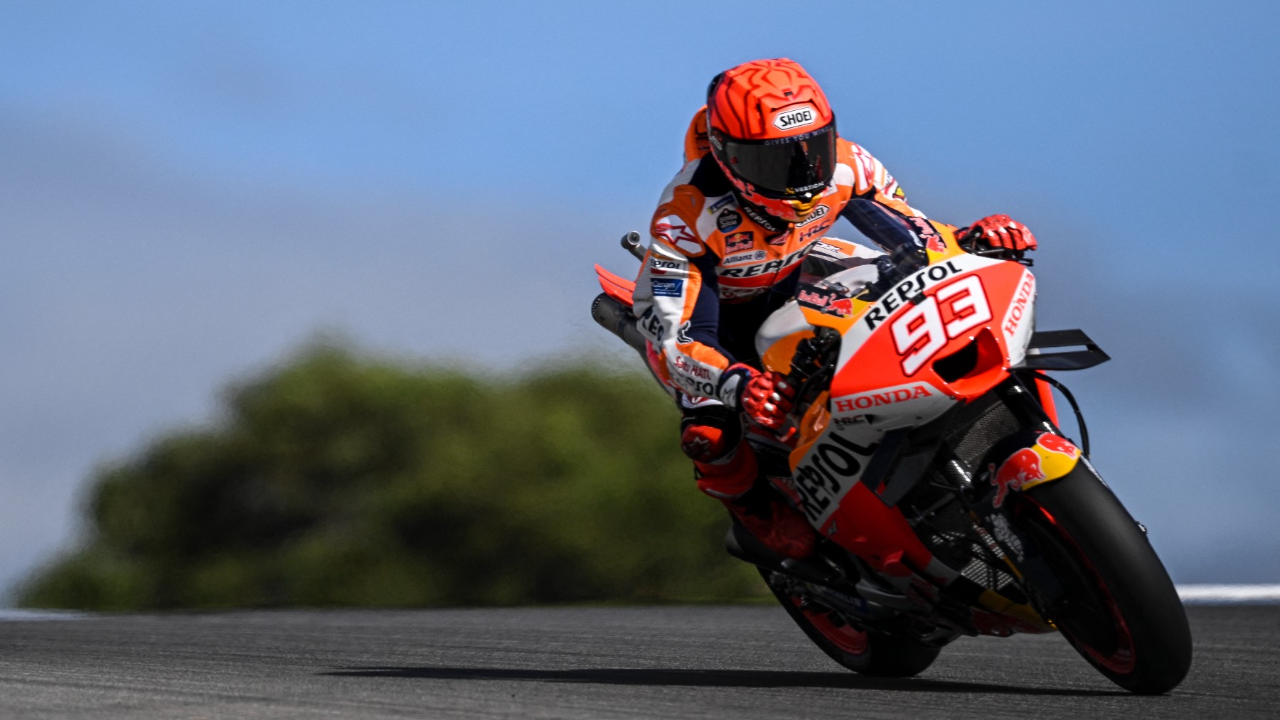 Márquez, durante el GP de Portugal de MotoGP. (AFP)