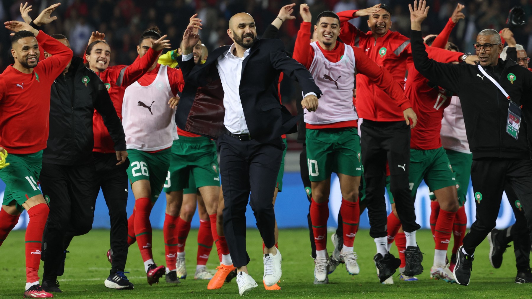 Marruecos celebra su victoria. (AFP)