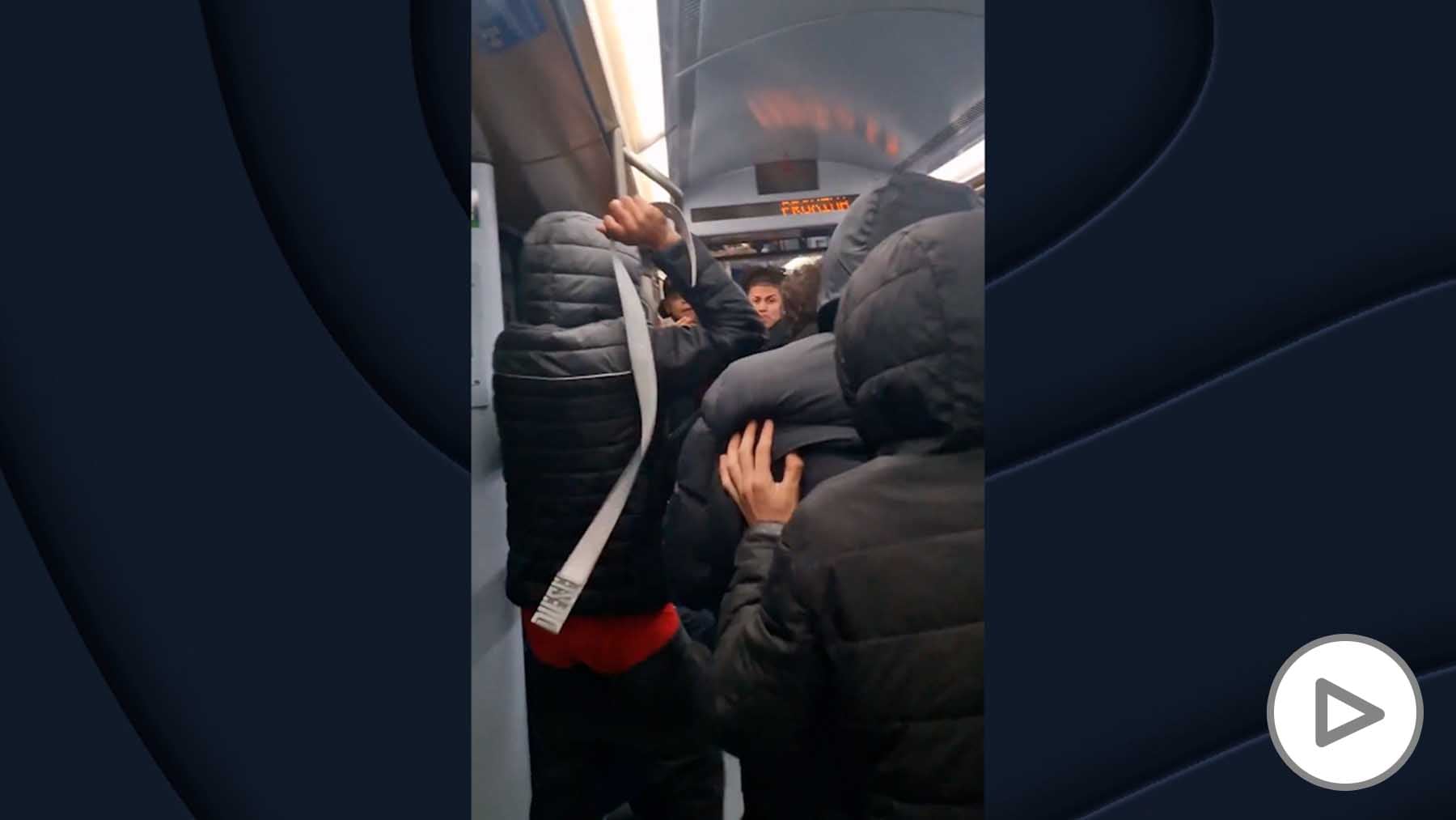 Una pelea multitudinaria en el Metro de Madrid se salda con 16 detenidos