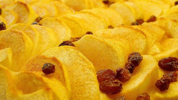 Manzanas y pasas
