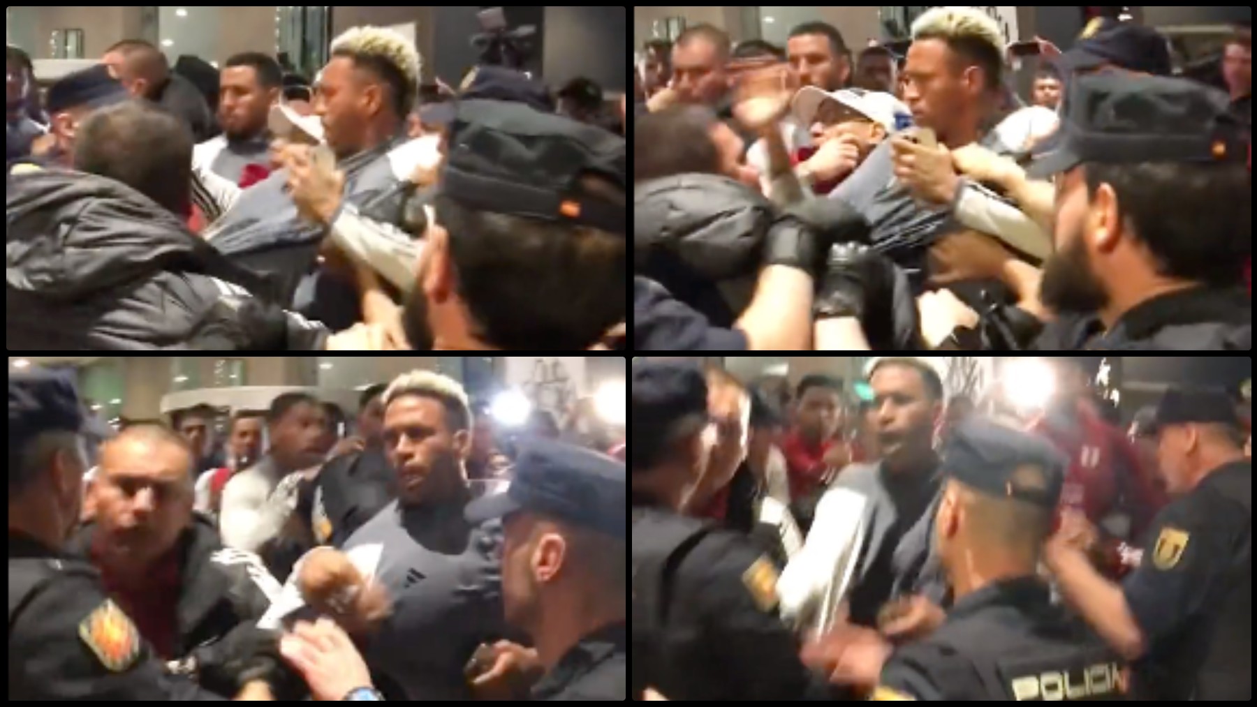 El enfrentamiento entre la selección de Perú y la Policía.