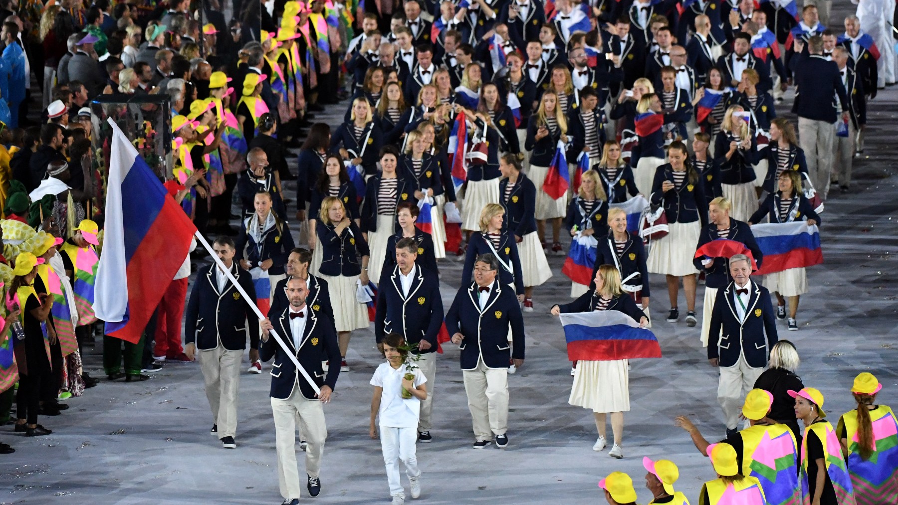 La delegación de Rusia, en los Juegos de Río 2016. (AFP)